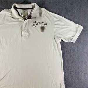 Beretta Mens Polo Short Sleeve Shirt White Size‎ XL Hunting